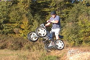 A rider on a Centaur prototype.